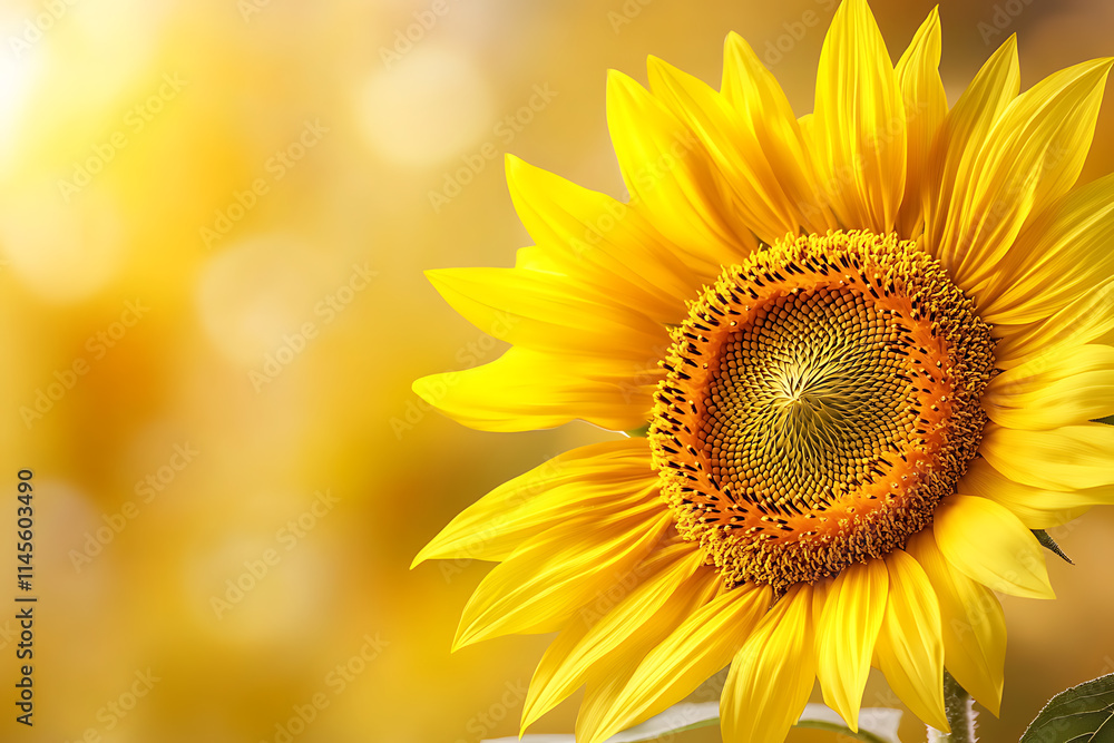 Obraz premium Radiant Sunflower in a Golden Bloom