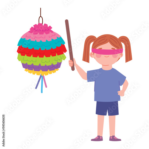 boy hitting the pinata party