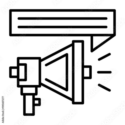 Announcement Outline Style Icon