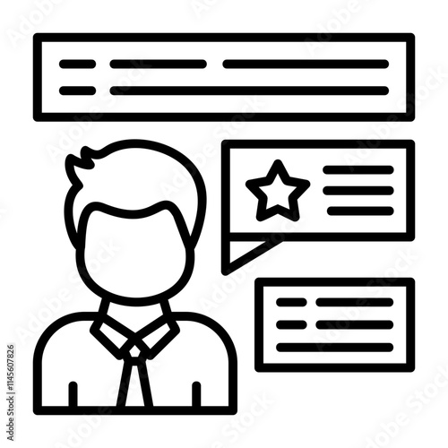 Feedback Outline Style Icon