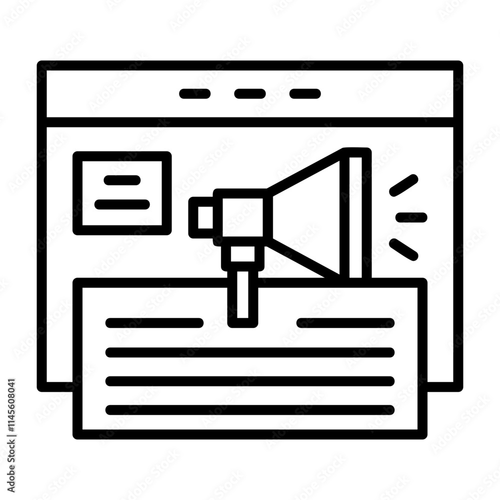 Social Media Outline Style Icon Social Media Outline Style Icon