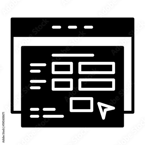 Application Form Solid Style Icon