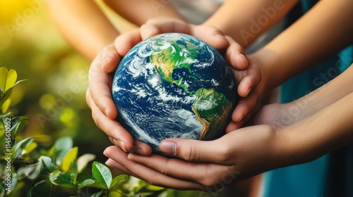 Social responsibility or protection with corporate ethics tiny person concept. Business strategy to save earth, respect resources and fair rights for everyone vector illustration. Ecological approach