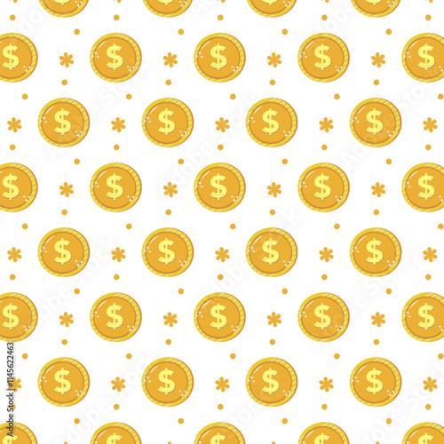 coin money seamlles pattern background