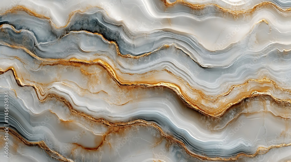 Abstract wavy marble texture with gold veins. Abstract wavy marble texture with gold veins.