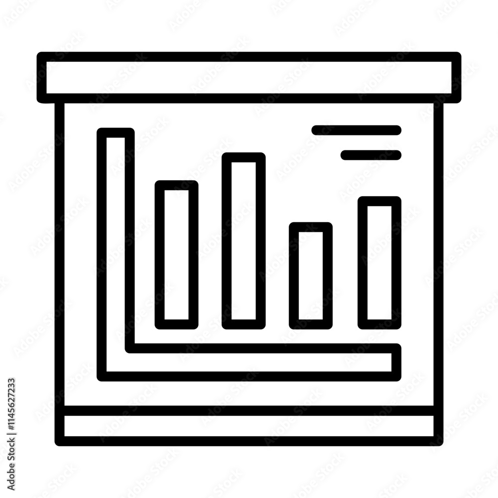 Chart graph Outline Style Icon Chart graph Outline Style Icon