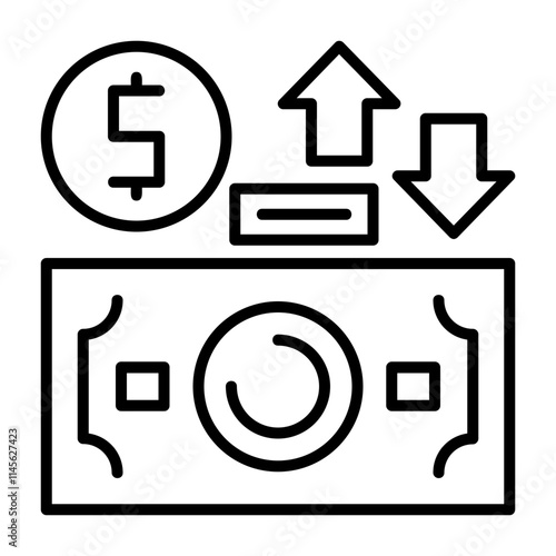 Exchange rate Outline Style Icon