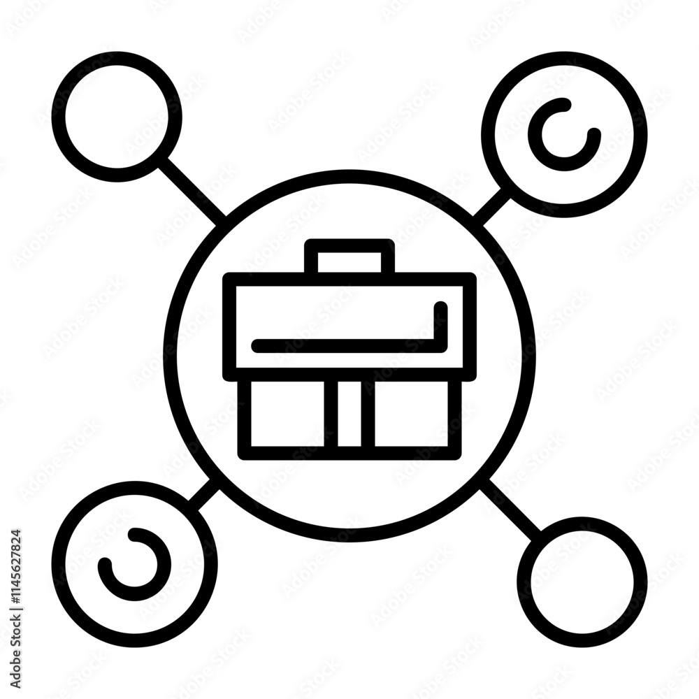 Networking Outline Style Icon Networking Outline Style Icon
