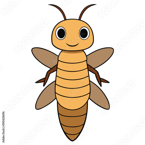 Antlion insect flat vector illustration on white background