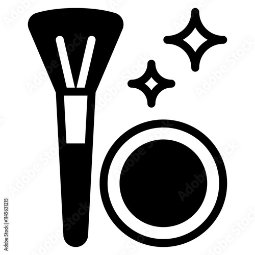 Makeup Brush and Compact Icon
