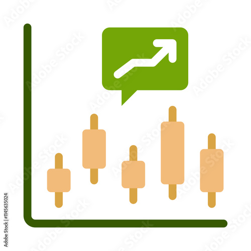 Growth Analytics Chart with Candlestick Representation