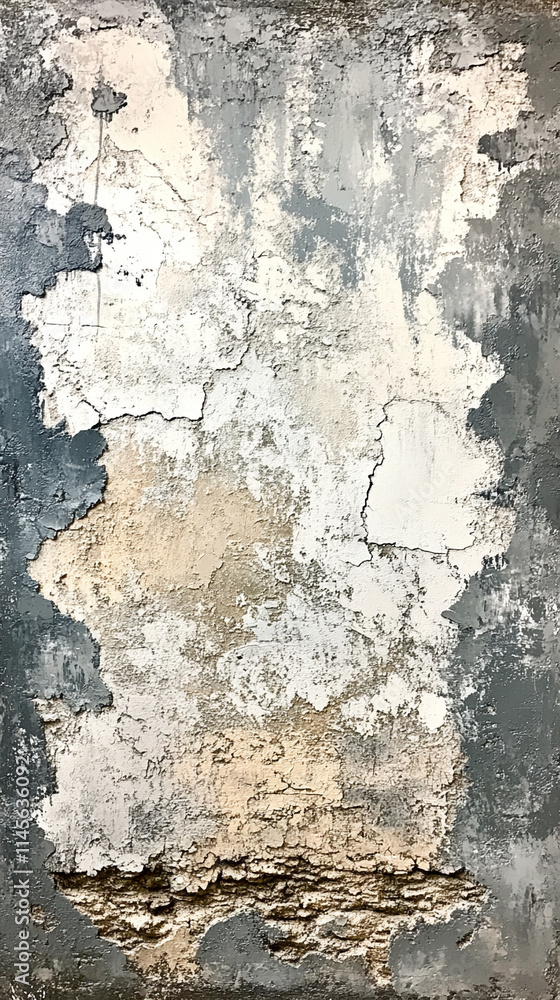 Fototapeta premium modern art in black, white, gray, and beige tones on a textured acrylic canvas. Dynamic brushstrokes evoke balance, chaos, and timeless elegance, symbolizing duality and harmony in contrast
