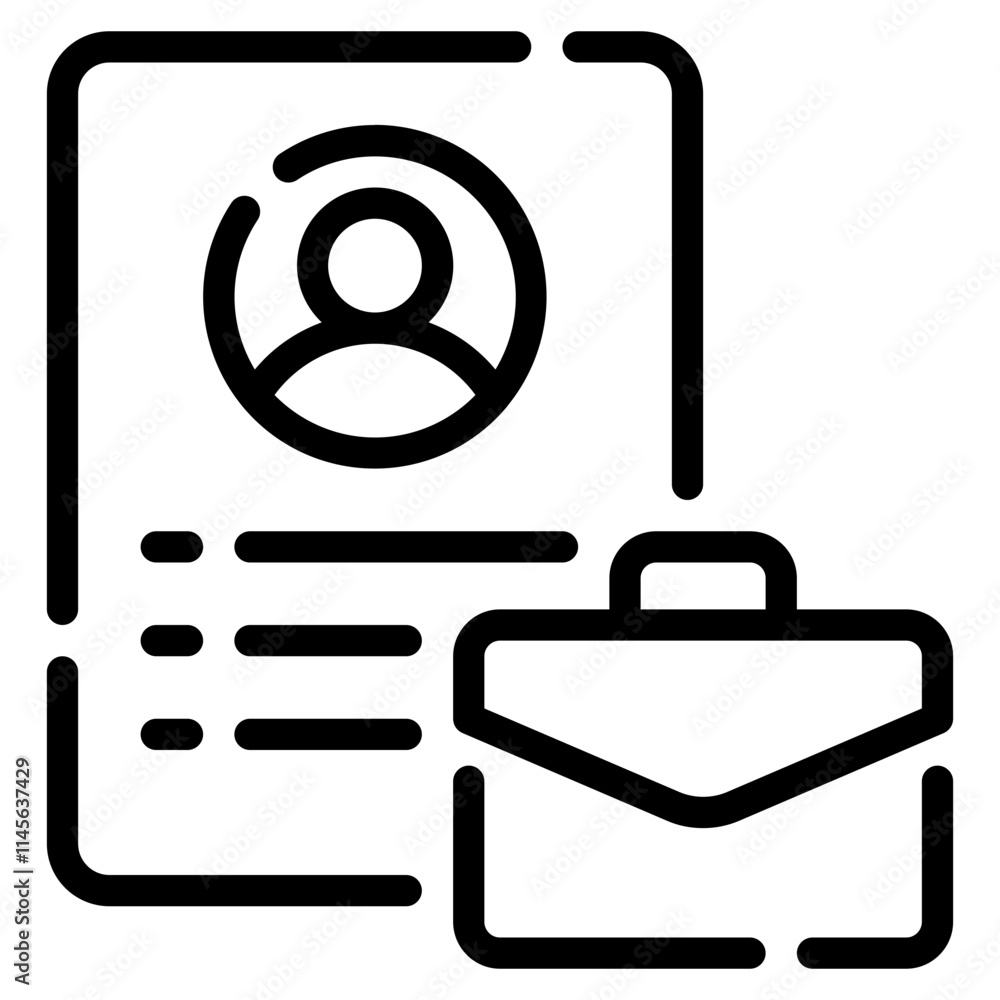 Professional Resume with Portfolio Icon Professional Resume with Portfolio Icon