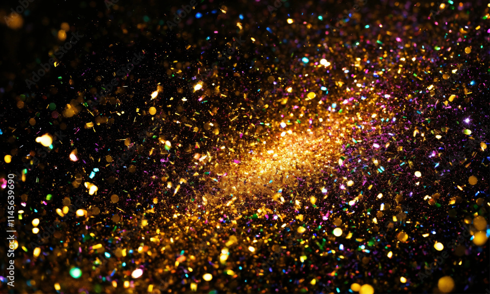 Obraz premium glitter explosion on black background