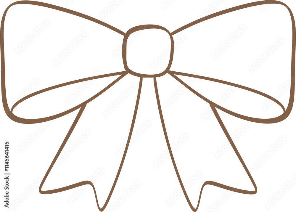 minimalist brown bow illustration minimalist brown bow illustration