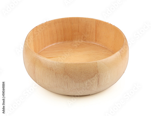 wooden cup on a white background with clipping paths