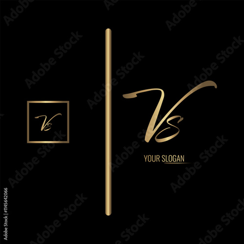 Luxury stylish VS letter vector logo design. Typography Stylish logo design. photo