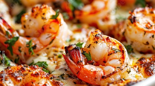 Delicious grilled shrimp dish coastal kitchen food photography culinary delight close-up view