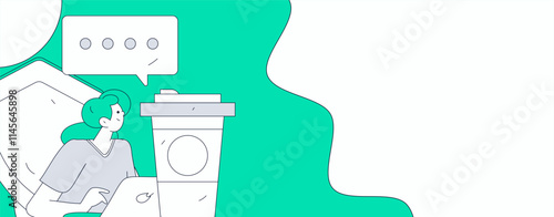 Business network security character flat vector concept operation hand drawn illustration
