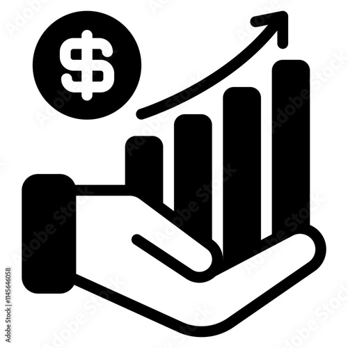 Financial Growth Hand Icon Representation