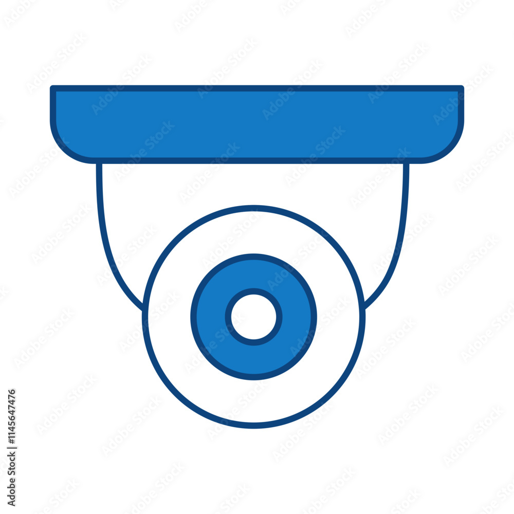 CCTV Blue Editable Stroke Icons. Cyber Security Technology, Phishing, Hacking, Cyber Crime, Security, Trojan, Device Protection, Privacy Vector Illustration.