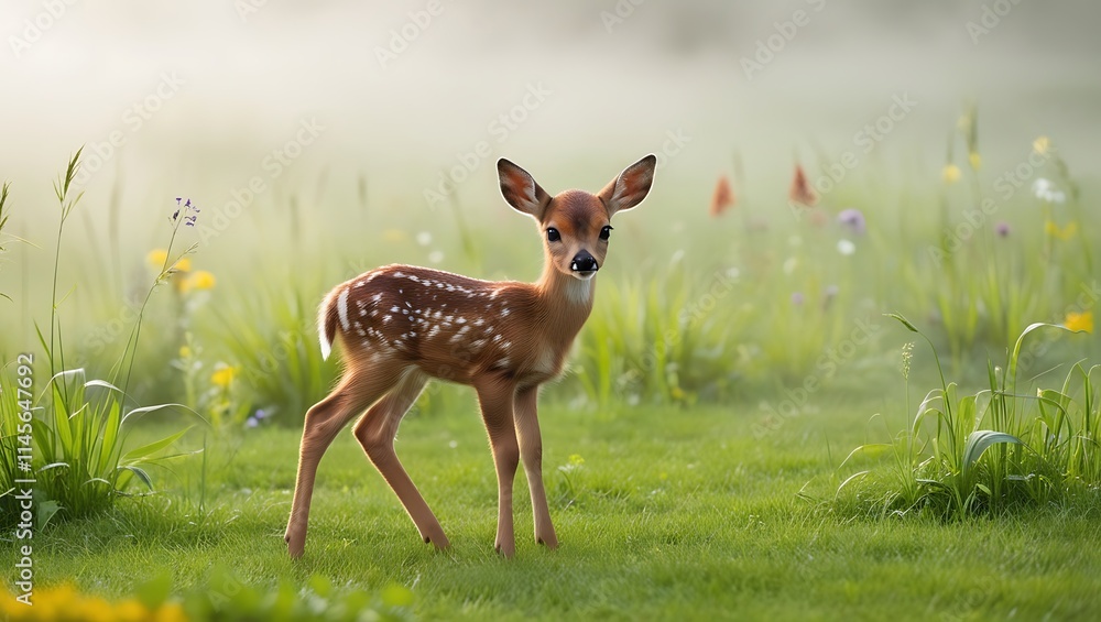 roe deer in the grass roe deer in the grass
