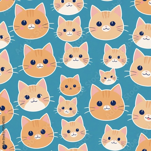 seamless pattern with cats