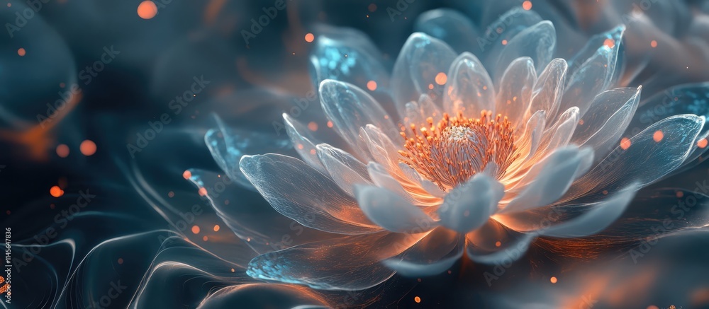 Close up view of an enchanting flower illuminated in vibrant colors highlighting the beauty of nature's intricate details Close up view of an enchanting flower illuminated in vibrant colors highlighting the beauty of nature's intricate details
