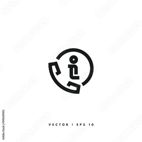 Information Phone Icon. Editable Stroke