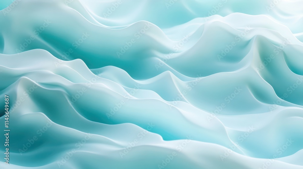 Fototapeta premium Abstract Blue Wavelike Fabric Texture Background