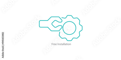 Free Installation Service Assistance Vector Icon