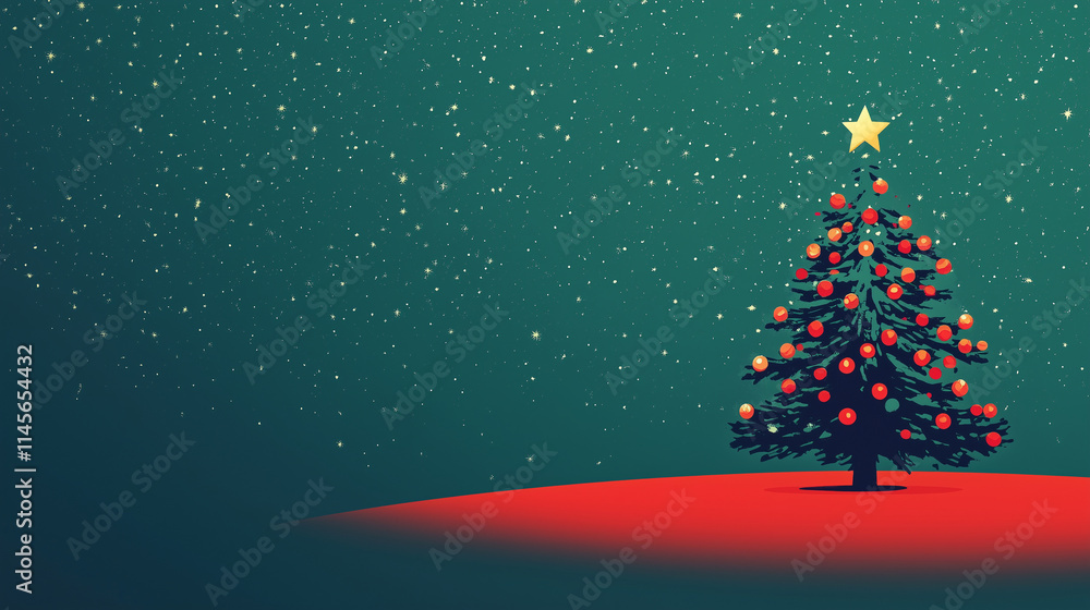 Obraz premium Christmas Tree Wallpaper Background
