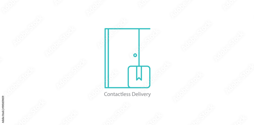 Contactless Delivery Service Vector Icon Contactless Delivery Service Vector Icon