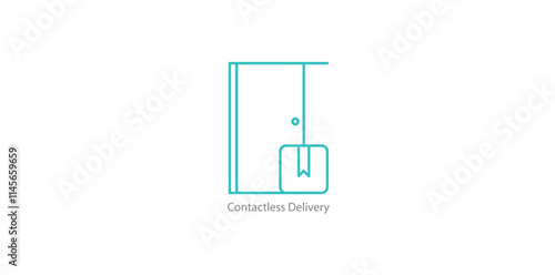 Contactless Delivery Service Vector Icon