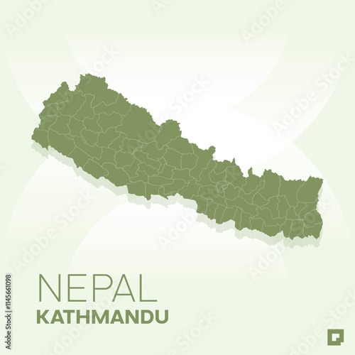 Nepal vector map, Vector map of Nepal, editable eps, AI files, Vector illustration of Nepal vector map