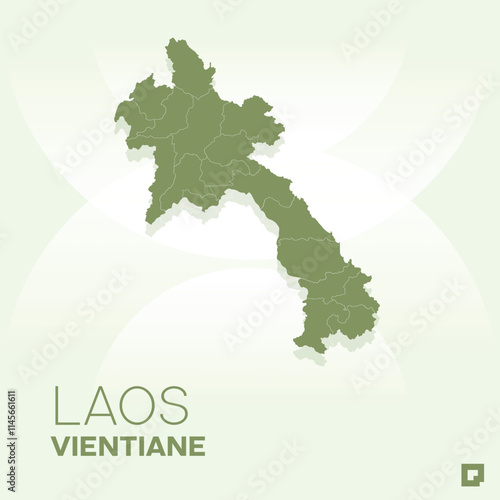 Laos vector map, Vector map of Laos, editable eps, AI files, Vector illustration of Laos vector map