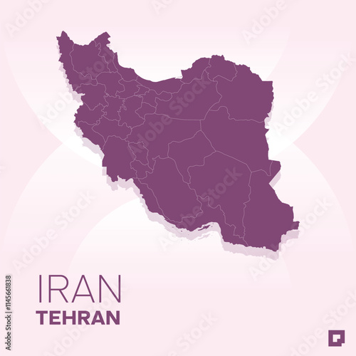 Iran vector map, Vector map of Iran, editable eps, AI files, Vector illustration of Iran vector map