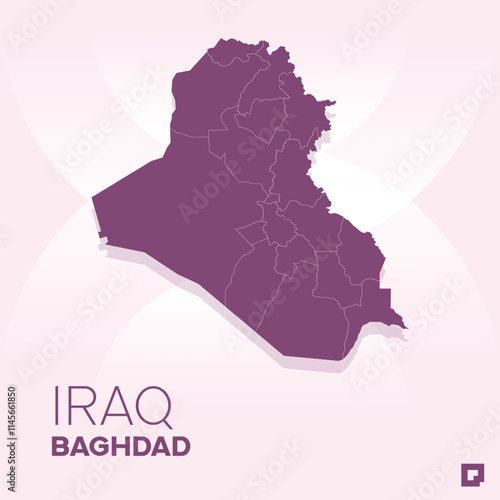 Iraq vector map, Vector map of Iraq, editable eps, AI files, Vector illustration of Iraq vector map
