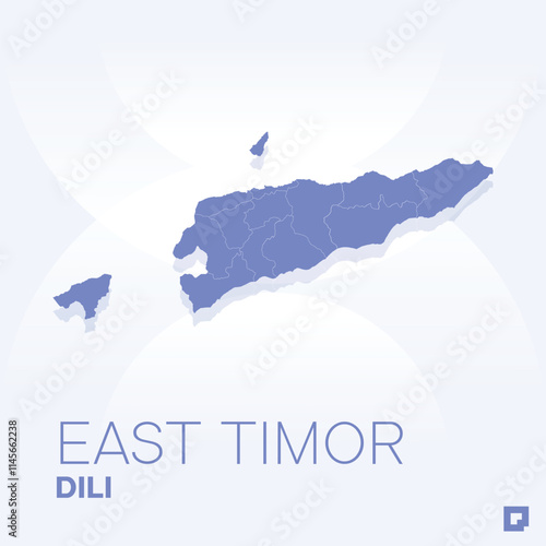 East Timor vector map, Vector map of East Timor, editable eps, AI files, Vector illustration of East Timor vector map