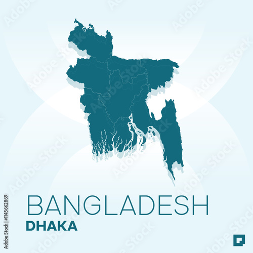 Bangladesh vector map, Vector map of Bangladesh, editable eps, AI files, Vector illustration of Bangladesh vector map