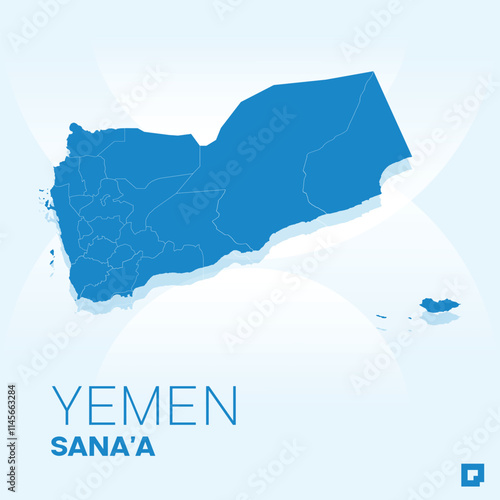 Yemen vector map, Vector map of Yemen, editable eps, AI files, Vector illustration of Yemen vector map