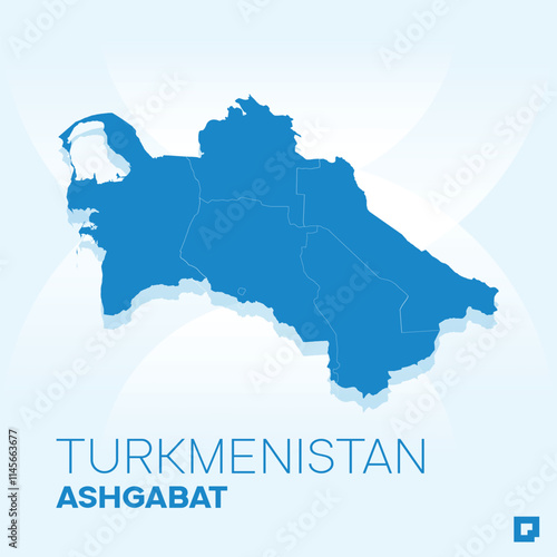 Turkmenistan vector map, Vector map of Turkmenistan, editable eps, AI files, Vector illustration of Turkmenistan vector map