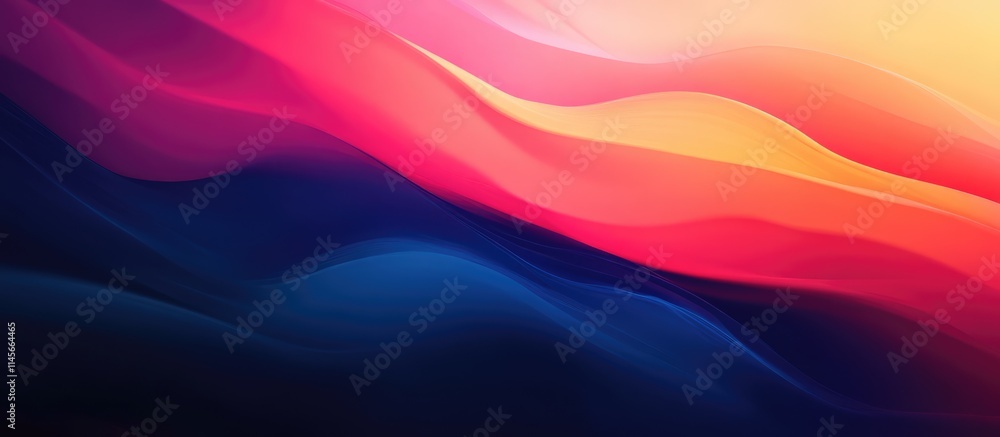 Vibrant contemporary abstract background with flowing waves in shades of pink, orange, and blue for creative designs and art projects Vibrant contemporary abstract background with flowing waves in shades of pink, orange, and blue for creative designs and art projects
