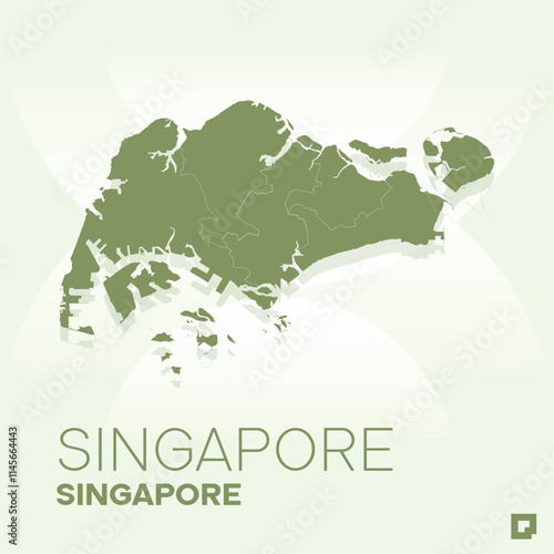 Singapore vector map, Vector map of Singapore, editable eps, AI files, Vector illustration of Singapore vector map