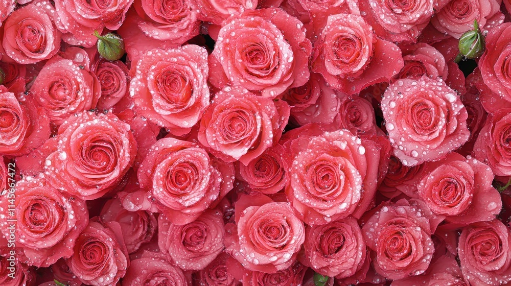 Dew Kissed Pink Roses A Bountiful Bloom Dew Kissed Pink Roses A Bountiful Bloom