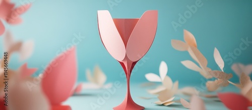 DIY paper goblet greeting card tutorial for children Simple step by step creative art project engaging craft ideas for kids photo