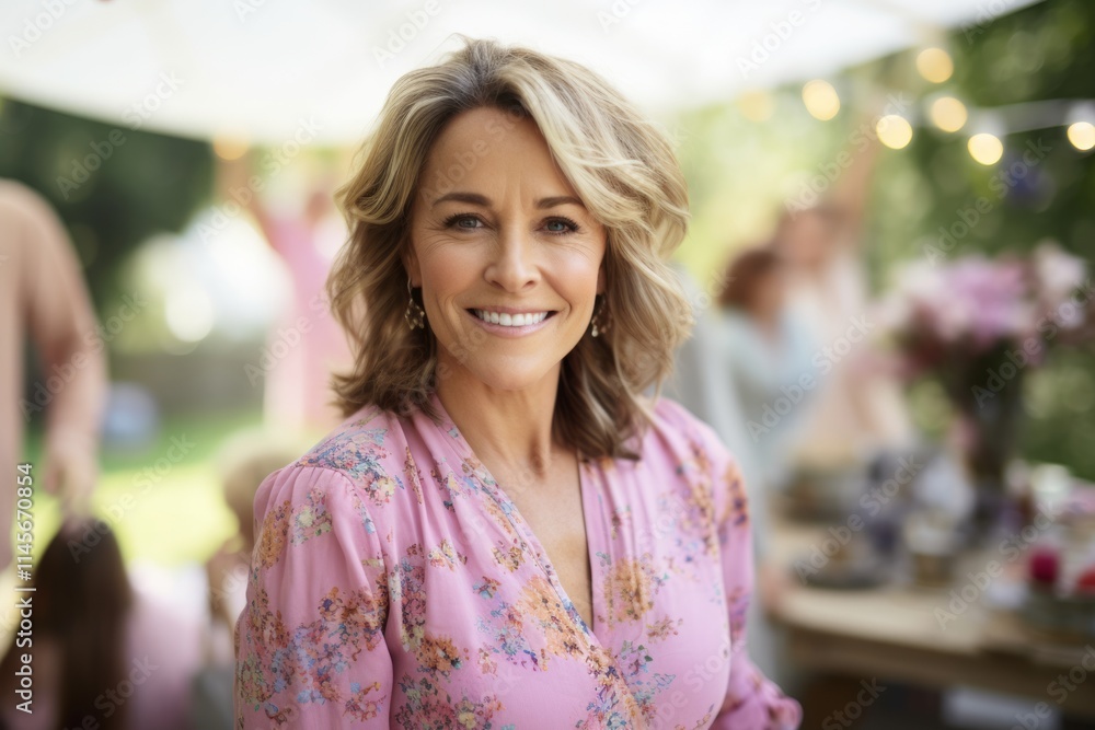 Portrait of beautiful mature woman smiling at the camera while standing outdoors Portrait of beautiful mature woman smiling at the camera while standing outdoors
