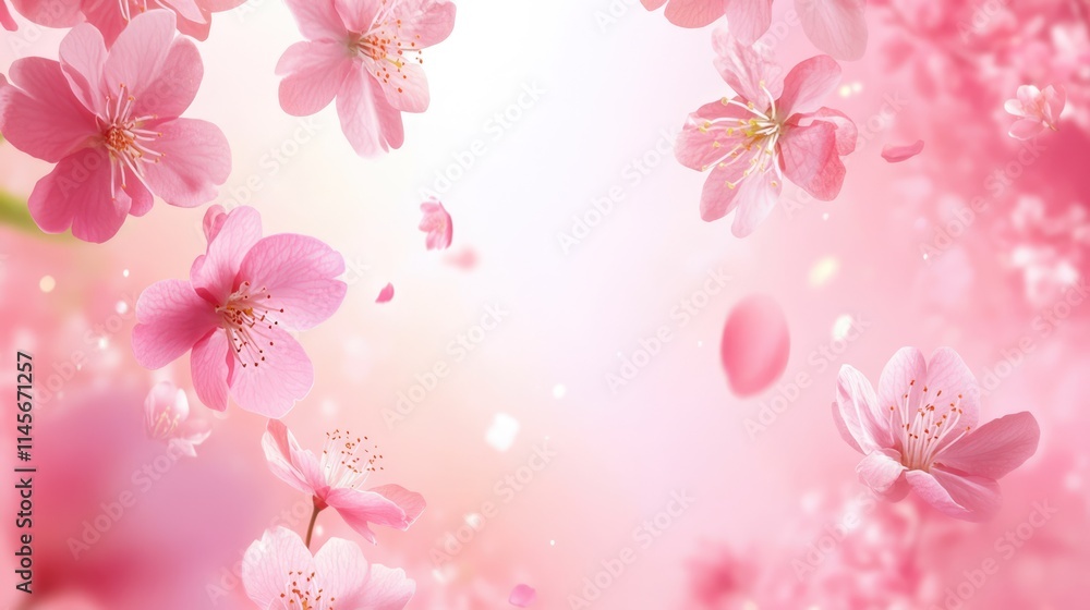 Pink cherry blossoms in full bloom creating a delicate and serene background perfect for wallpapers and digital designs. Pink cherry blossoms in full bloom creating a delicate and serene background perfect for wallpapers and digital designs.