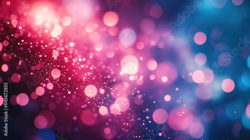 Colorful bokeh background with vibrant pink and blue hues creating a dreamy abstract light effect for design and decoration purposes