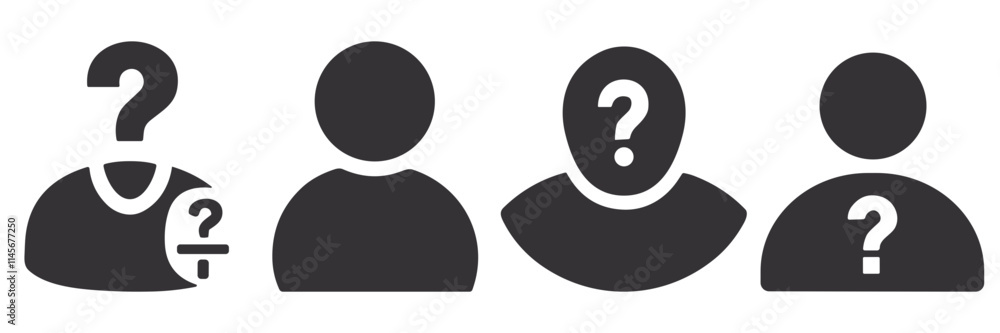 anonymous profile icon. silhouette user icon anonymous profile icon. silhouette user icon